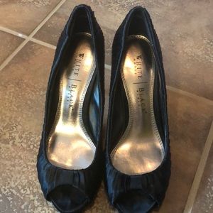 Black Peep Toe Heels